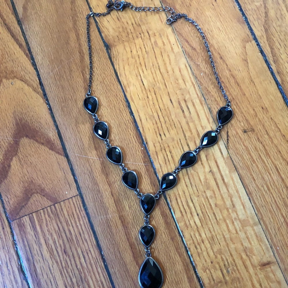 black gem necklace
